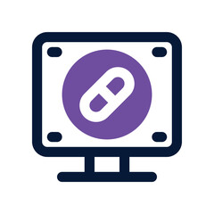 computer icon. vector dual tone icon for your website, mobile, presentation, and logo design.