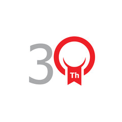 Simple Anniversary Number Design Collection