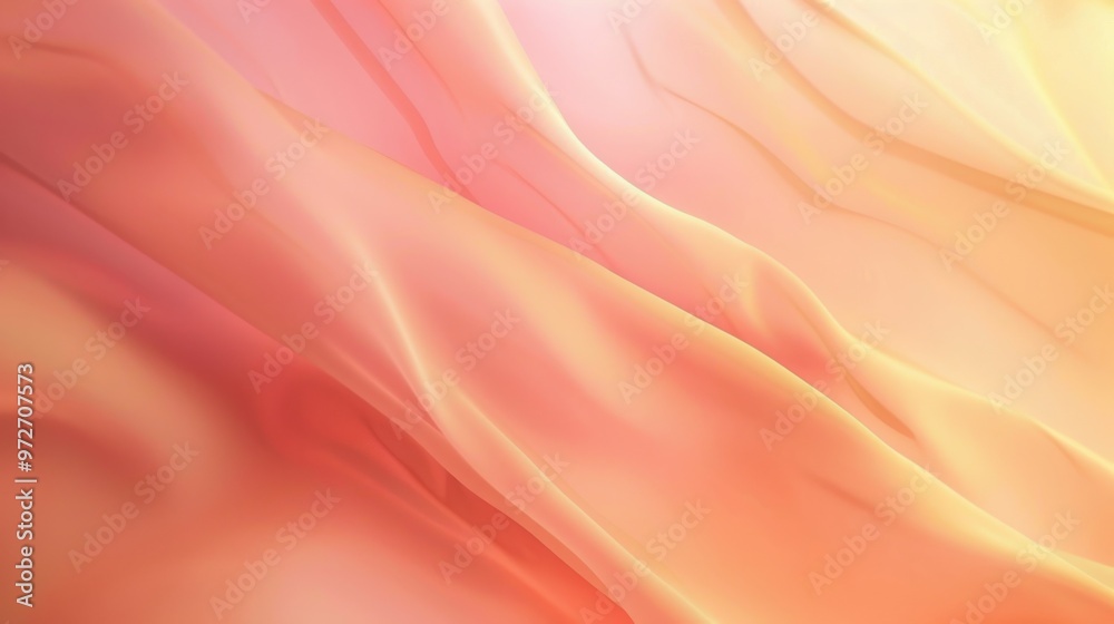 Poster a pink fabric with a wave pattern