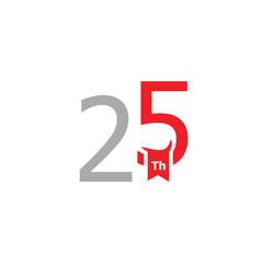 Simple Anniversary Number Design Collection