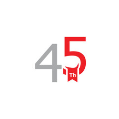 Fototapeta premium Simple Anniversary Number Design Collection