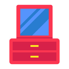 Premium design icon of vanity mirror 