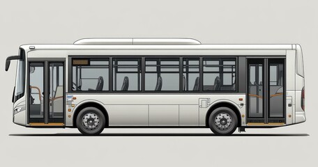 Modern Double-Decker Bus in City