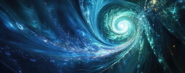 A stunning cosmic swirl of colors and light, representing the mysteries of the universe and the beauty of space.