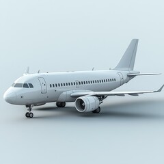 Fototapeta premium Modern Airplane Model, High-Quality Aircraft Rendering, 3D Design