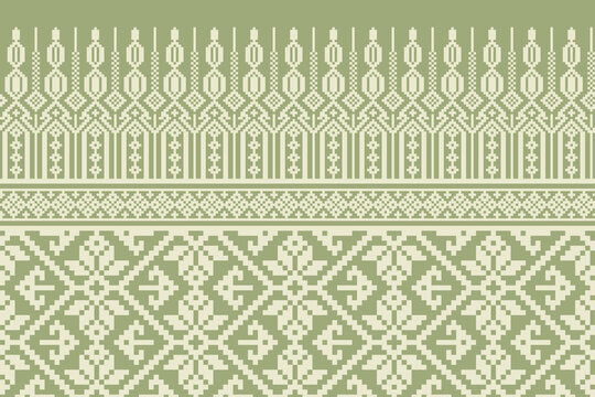 Pixel ethnic pattern