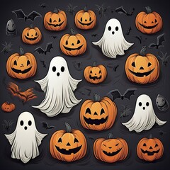 halloween seamless background