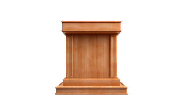 Elegant wooden podium suitable for presentations, speeches, or ceremonies, enhancing any gathering with its classic design.
