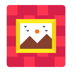 An icon design of wall painting