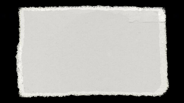 torn paper scrap ripped blank animated texture loop with alpha channel