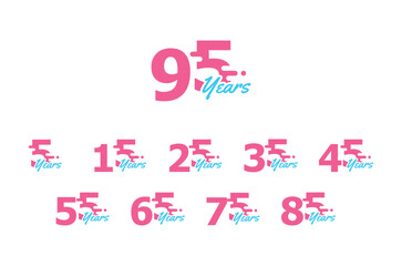 Anniversary Number Fun Design Collection