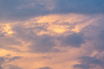 Obraz premium Avalon, New Jersey - Clouds and sky forming a dramatic cloudscape at sunset 