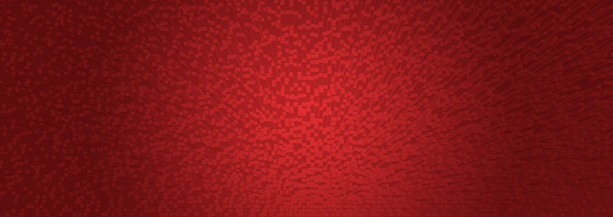 Extruded red cubes banner, red texture