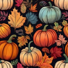 background with pumpkins