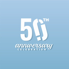 50 Th Anniversary Celebration Number Vector Design Collection