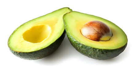 avocado isolated on white background