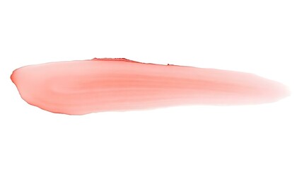 Fototapeta premium Hand painted stroke of red water colour paint brush on a white background
