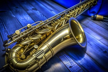 Fototapeta premium Close-up of a Golden Saxophone