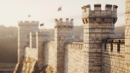 A detailed close-up of the iconic Leeds Castle structure, showcasing its classic architecture against a transparent backdrop. photo
