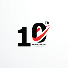 10 Th Anniversary Celebration Number Vector Design Collection