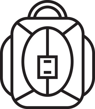 recommend clip art: Backpack Icon Line Art