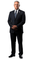 A confident businessman in a formal suit standing with arms crossed, showcasing professionalism and leadership.