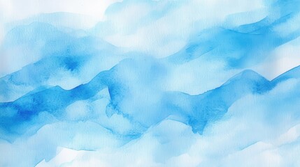 Obraz premium Soft blue watercolor waves flowing across a textured background in an abstract composition showcasing tranquility and calmness