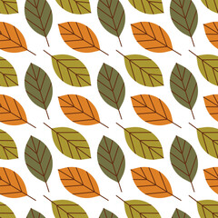 Obraz premium Seamless pattern with autumn leaves