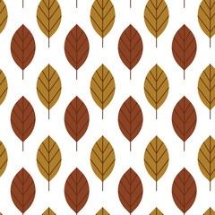 Obraz premium Pattern with leaves that green and brown
