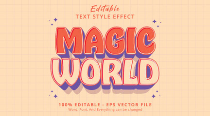 Magic World Editable Text Effect