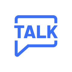 Modern Chat Talk Logo Design Vector Template