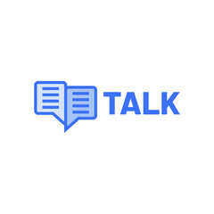 Modern Chat Talk Logo Design Vector Template