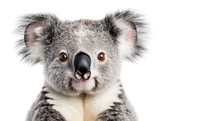 Obraz premium koala in front of white background