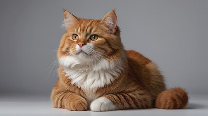 Adorable Orange Cat with Cute Expression, Ginger Kitten Close-up, fluffy, gorgeous kitty 