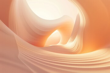 A serene and abstract landscape showcasing smooth curves and warm tones, evoking a sense of calm and tranquility.