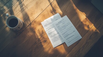 Flatlay Receipt Mockup