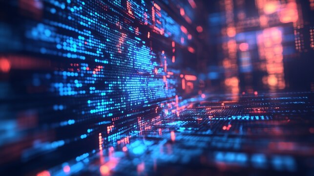 software developer and computer script abstract technological background in programming.