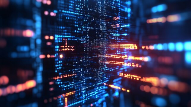 software developer and computer script abstract technological background in programming.