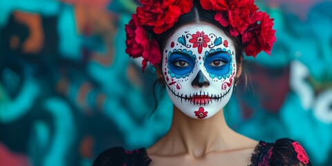 Woman Dressed Catrina With
