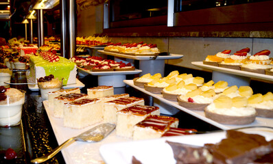 Buffet with delicious desserts. High quality photo