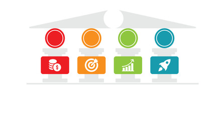 Step vector infographic design for presentation banners.