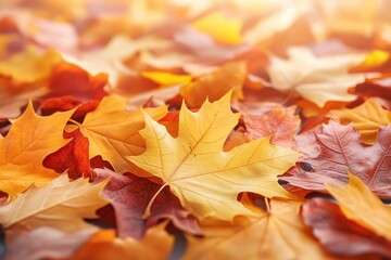 Fototapeta premium Vibrant Autumn Leaves Create a Colorful Backdrop for a Romantic Fall Picnic, Perfect for a Couple's Day Out, Enjoying the Beauty of Nature in Autumn