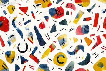 Obraz premium Vibrant abstract art featuring colorful shapes and patterns, perfect for modern design projects and creative backgrounds.