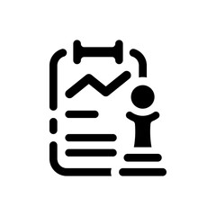 Strategy Line Icon or chess chart icon