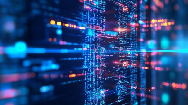 software developer and computer script abstract technological background in programming.