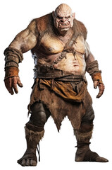 Fototapeta premium Mage ogre adult white background bodybuilder.