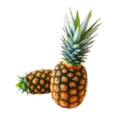 Fototapeta premium pineapple on Isolated transparent background png. generated with AI