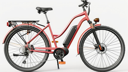 Fototapeta premium bicycle bike electric e-bike cycle transportation ride wheels handlebars seat battery modern eco-friendly sustainable commute leisure speed 