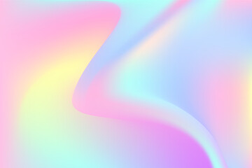 Pink, purple, yellow, blue, neon glow wave gradient background, with flowing liquid texture, abstract wallpaper with copy space. Aesthetic fluid flow backdrop for presentation, poster, product display