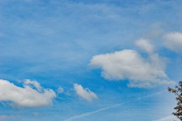 beautiful blue sky with clouds